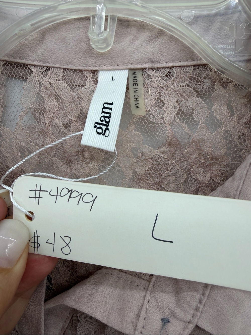 glam Blush Textured Floral Button-Up Blouse NWT - Picture 3 of 3